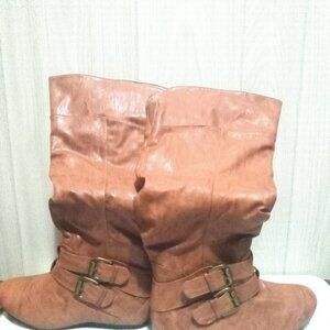 Nature Breeze Tan Over the Knee Boots